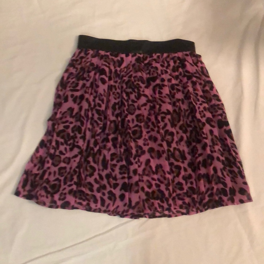 Pink Leopard Print Skirt slightly worn